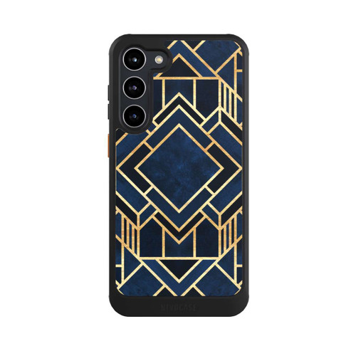 Samsung Galaxy S23+ NIVOcore Kunst Deko Blau Golddruck