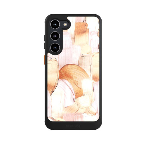 Samsung Galaxy S23+ NIVOcore Weiß/Gold Pinsel Muster