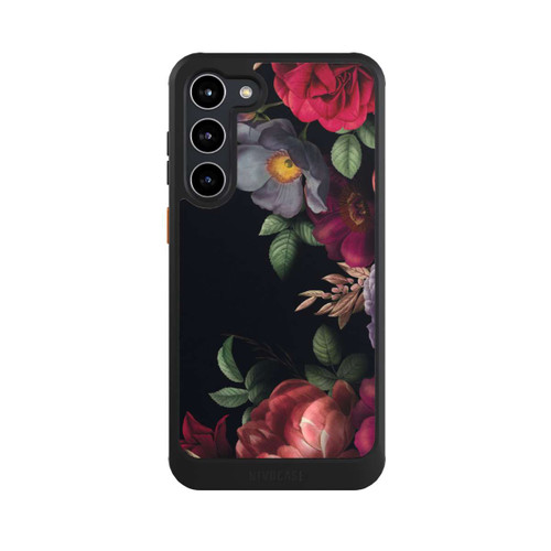 Samsung Galaxy S23+ NIVOcore Blumen Auf Schwarz