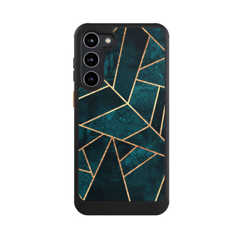 Samsung Galaxy S23+ NIVOcore Tief Blaugrün Stein Gold Druck