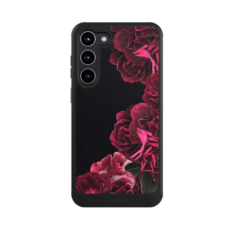 Galaxy S23 + NIVOcore Vintage Rosen auf Schwarz