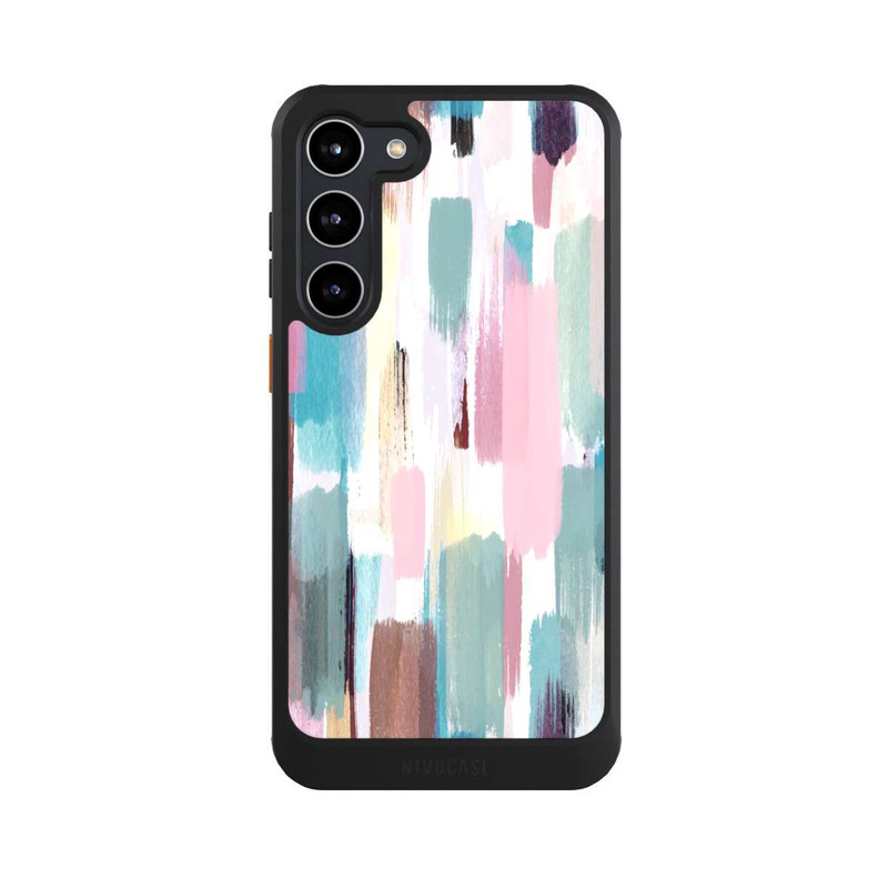 Galaxy S23 + NIVOcore Coups de pinceau abstraits Nuances pastel