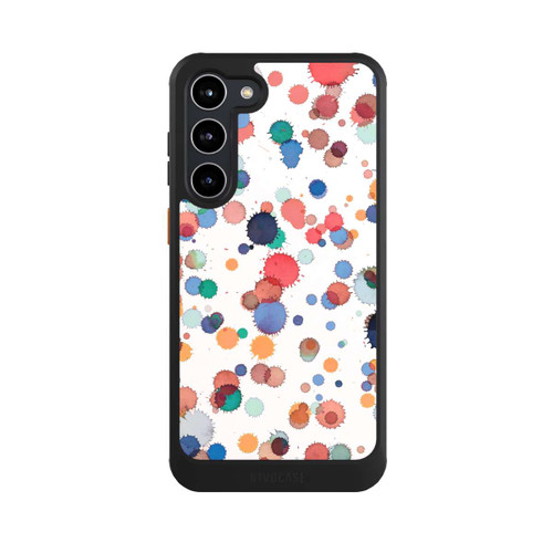 Samsung Galaxy S23+ NIVOcore Tropfen Aquarell Textur Blau Gelb