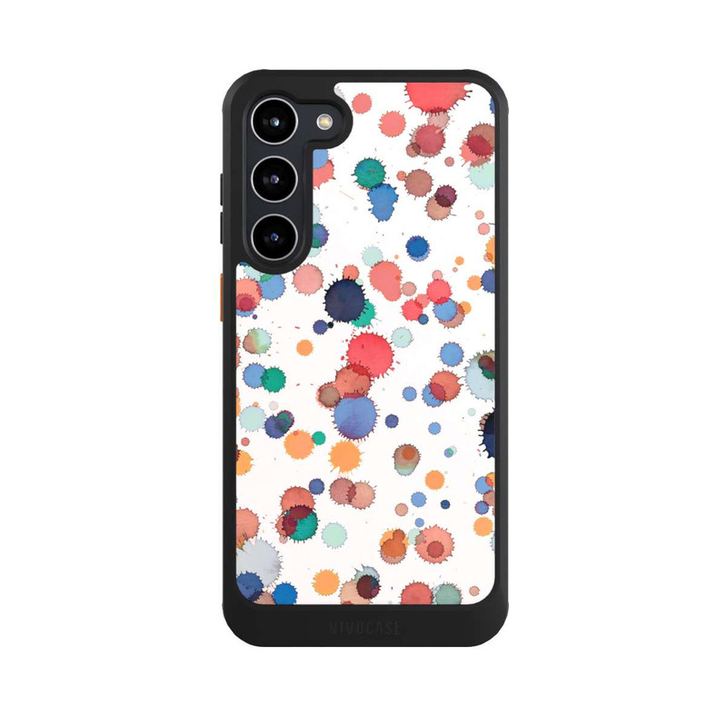 Galaxy S23 + NIVOcore Tropfen Aquarell Textur Blau Gelb