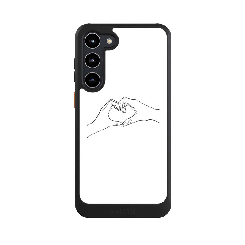 Galaxy S23 + NIVOcore Herz Hände Line Art