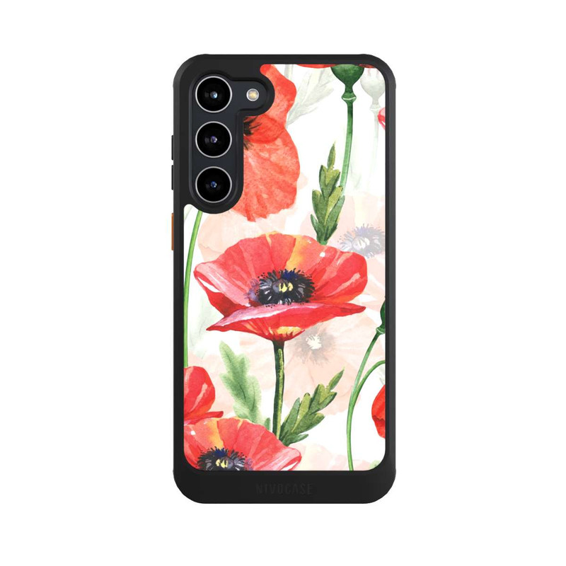 Galaxy S23 + NIVOcore Wasserfarbe Mohnblumen