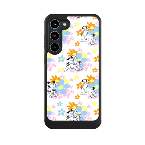 Samsung Galaxy S23+ NIVOcore Idéfix sur fleurs colorées
