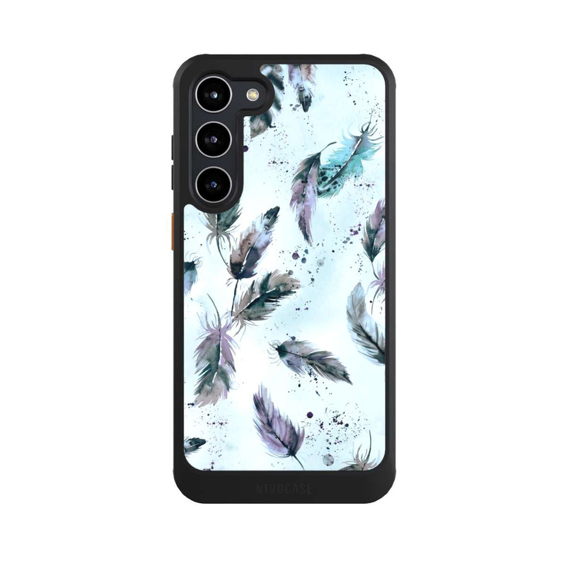 Galaxy S23 + NIVOcore Magische Federn Sanftes Blau