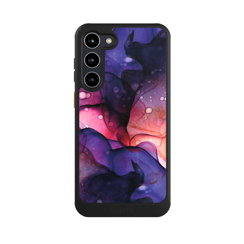 Galaxy S23 + NIVOcore Flüssige Kunst Lila-Pink