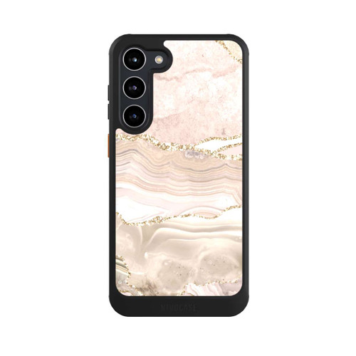 Samsung Galaxy S23+ NIVOcore Marmor rosa-goldene Streifen