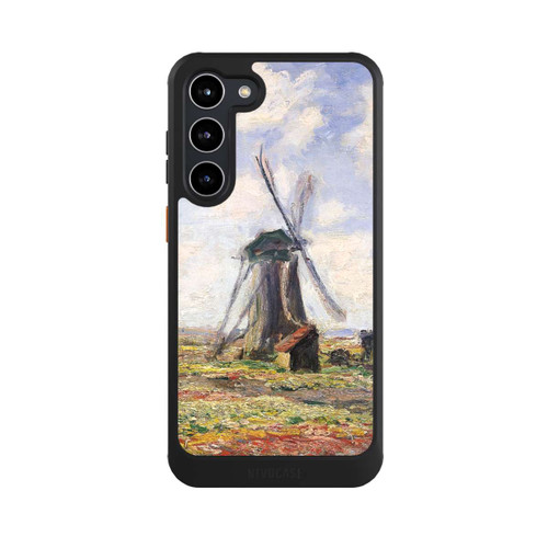 Samsung Galaxy S23+ NIVOcore Tulpenfelder mit der Rijnsburger Windmühle von Claude Monet