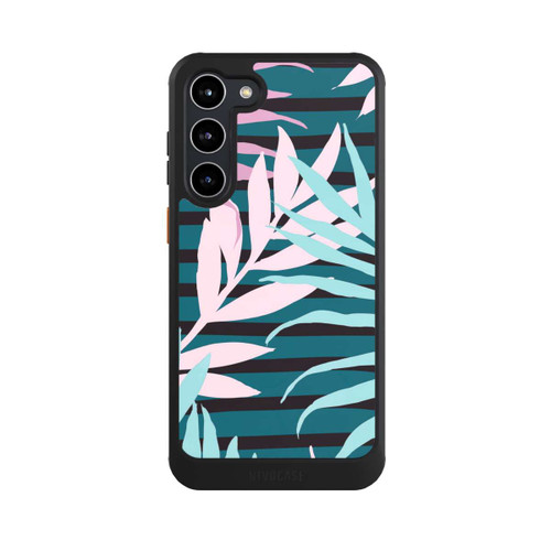 Samsung Galaxy S23+ NIVOcore Pastel Jungle Leaves Pink Teal Seamless