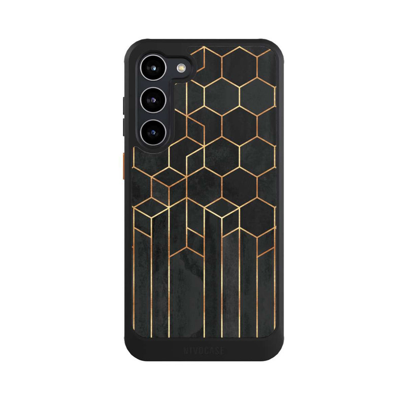 Galaxy S23 + NIVOcore Schwarze Sechsecke