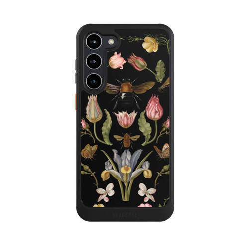 Samsung Galaxy S23+ NIVOcore Wildblumen und Biene Schwarz