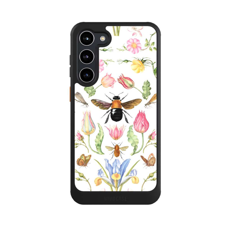 Galaxy S23 + NIVOcore Wildblumen mit Biene weiß