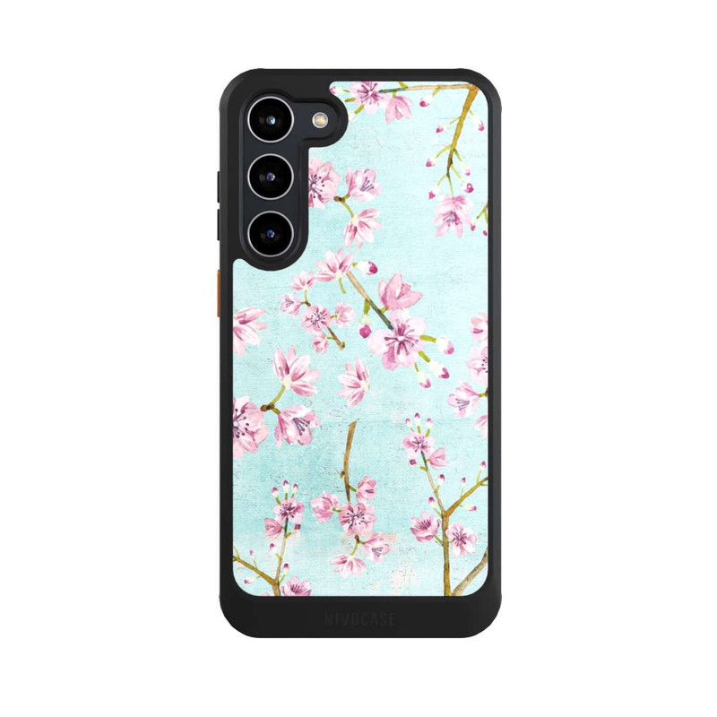 Galaxy S23 + NIVOcore Cherry Blossom Twigs Pattern Light Blue
