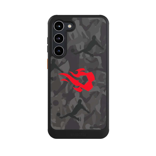 Samsung Galaxy S23+ NIVOcore Belgian Red Flames Camouflage Grey