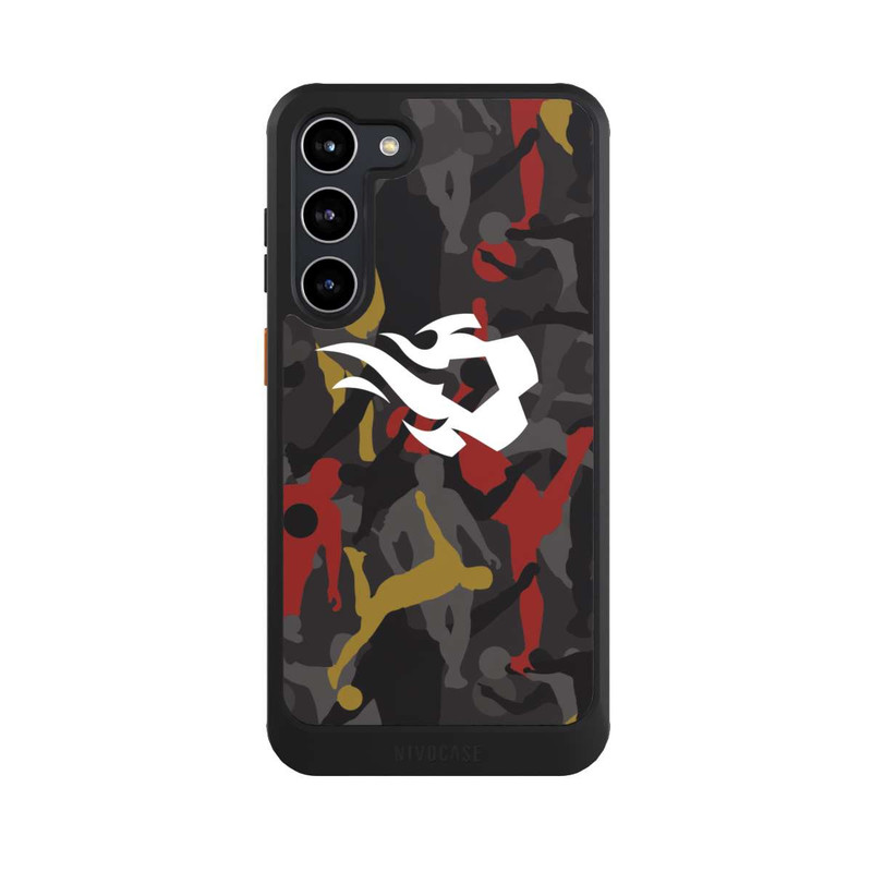 Galaxy S23 + NIVOcore Belgische Rote Flammen Camouflage
