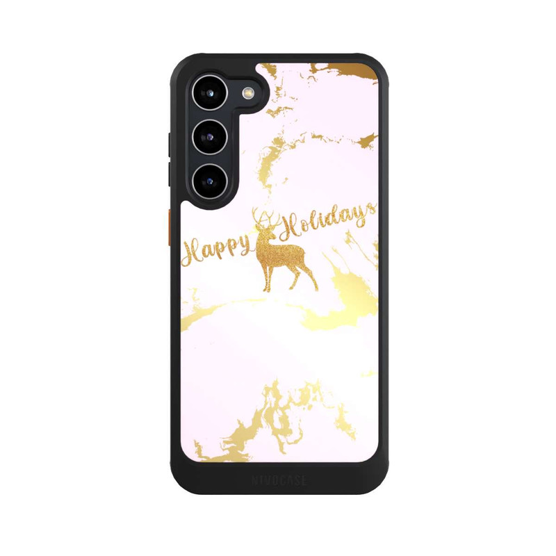 Galaxy S23 + NIVOcore Happy Holidays Reindeer Gold