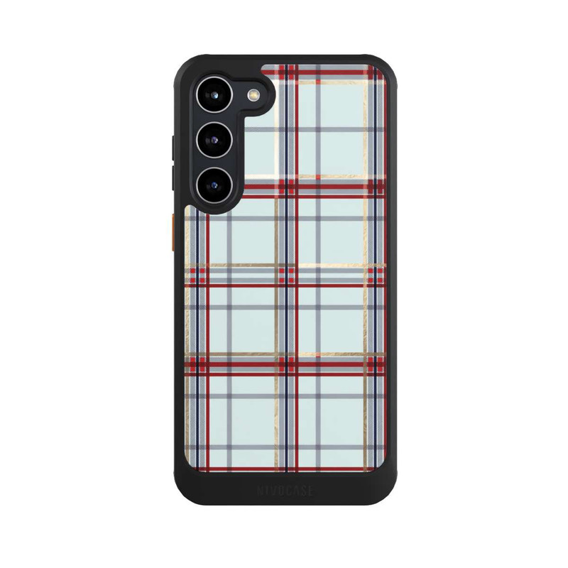 Galaxy S23 + NIVOcore Tartan Blau