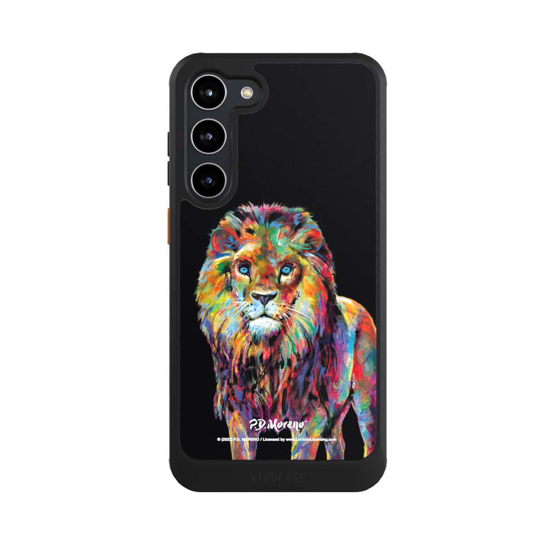 Galaxy S23 + NIVOcore Löwe Bunte Kunst von P.D. Moreno