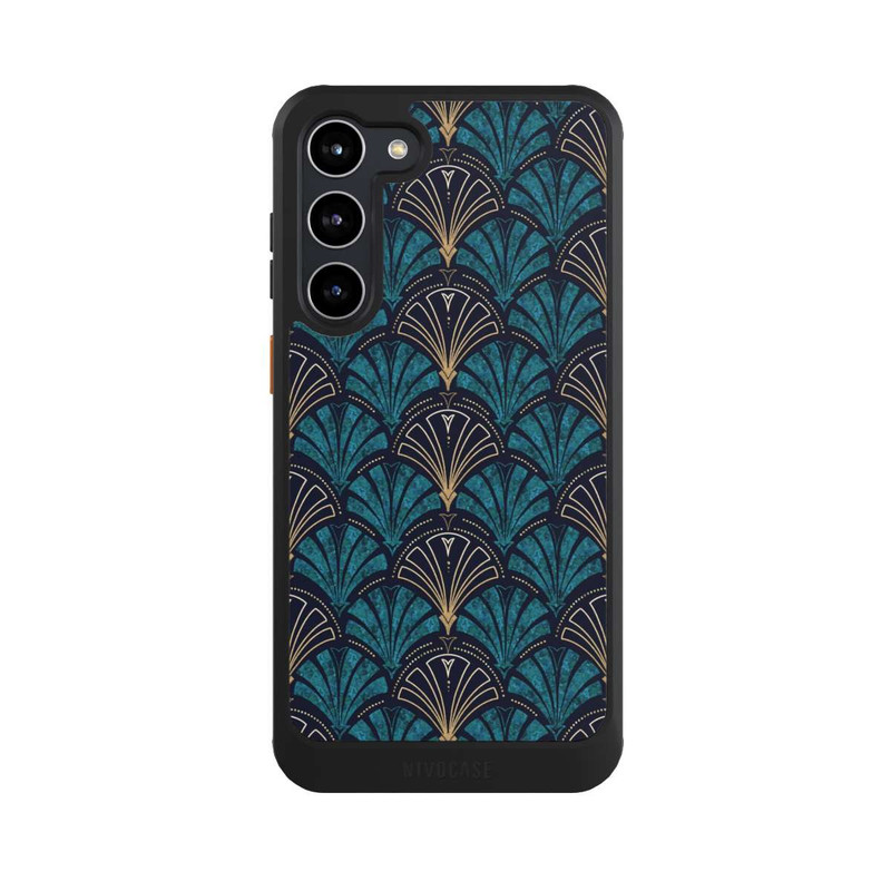 Galaxy S23 + NIVOcore Art Deco Aquamarin Gold