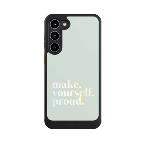 Samsung Galaxy S23+ NIVOcore Make Yourself Proud Zitat-Minze und Farbverlauf