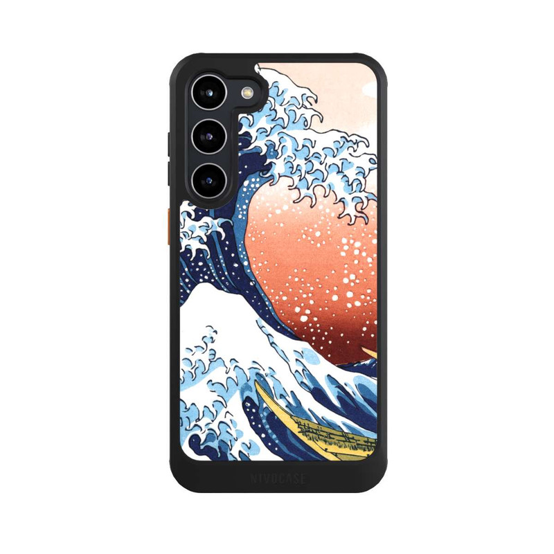 Galaxy S23 + NIVOcore La Grande Vague de Kanagawa Rouge