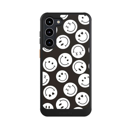 Samsung Galaxy S23+ NIVOcore Smiles Emotes Pattern Black And White