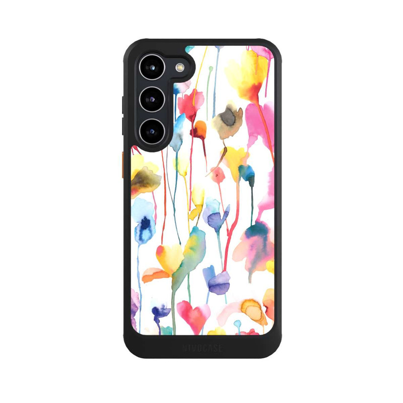 Galaxy S23 + NIVOcore Aquarell Wildblumen bunt