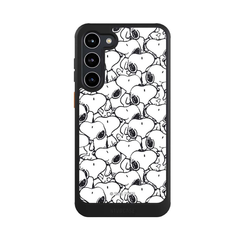 Galaxy S23 + NIVOcore Snoopy Pattern Noir & Blanc
