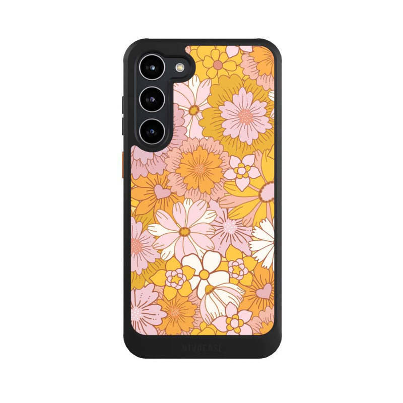 Galaxy S23 + NIVOcore Retro Blumentapete Gelb