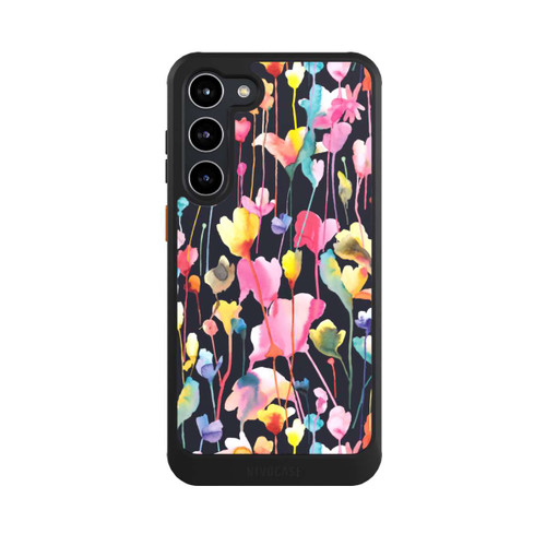 Samsung Galaxy S23+ NIVOcore Wildblumen schwarz