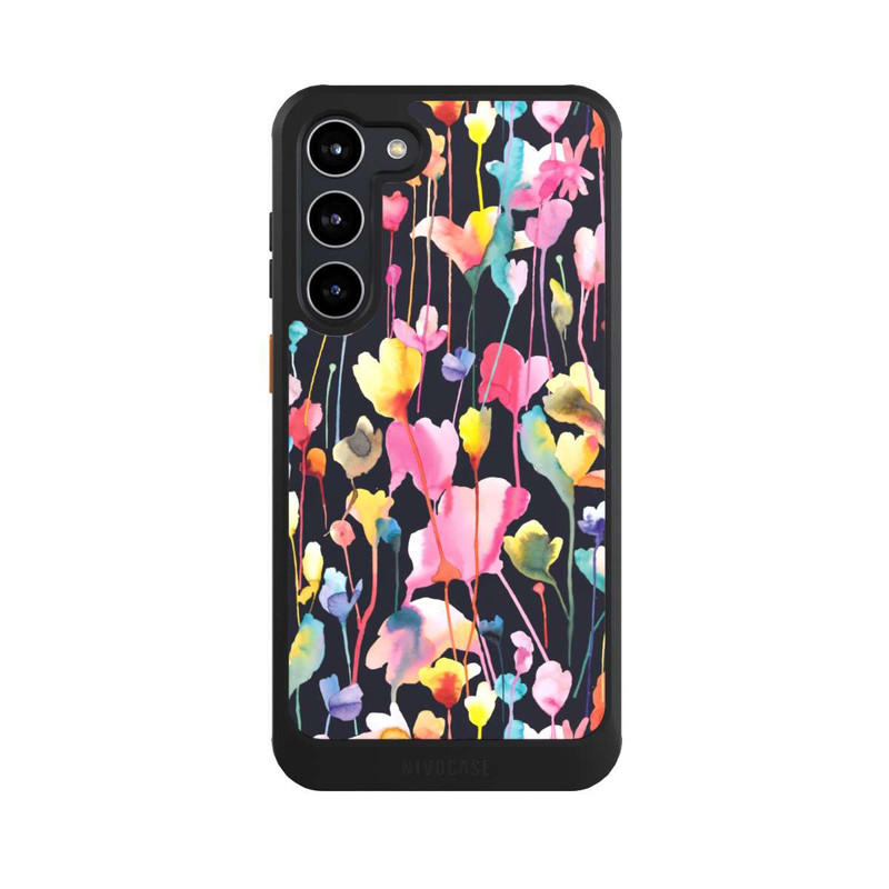 Galaxy S23 + NIVOcore Wildblumen schwarz