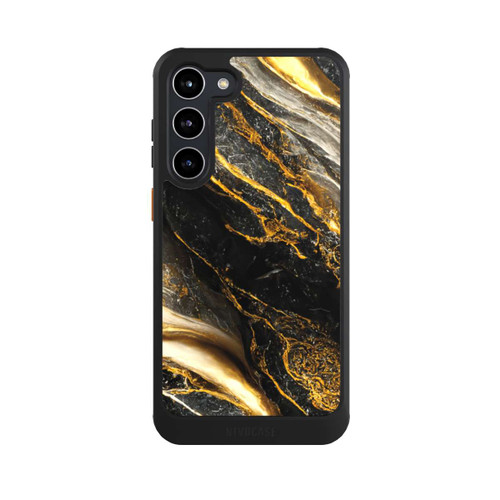 Samsung Galaxy S23+ NIVOcore Schwarze Marmor Goldschichten