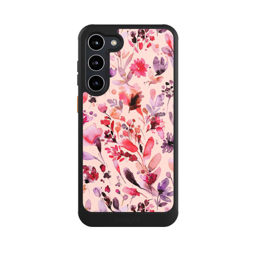 Samsung Galaxy S23+ NIVOcore Künstlerische Blumen Viva Magenta