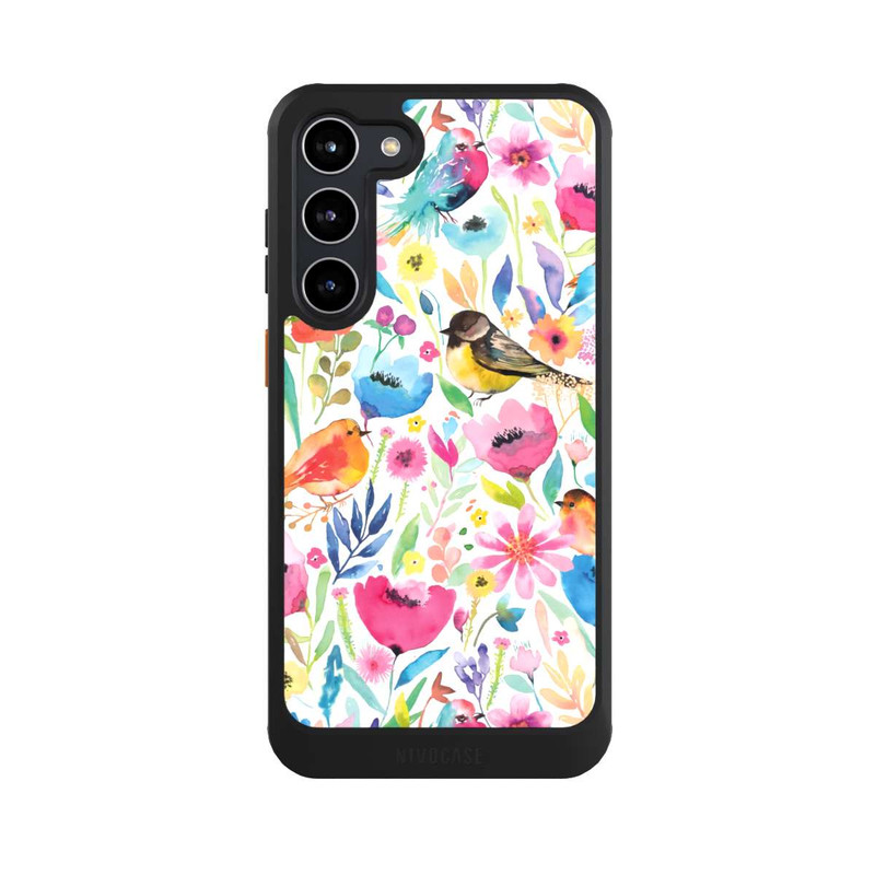 Galaxy S23 + NIVOcore Wunderliche Vögel und Blumen