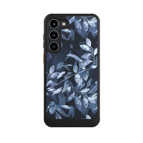 Samsung Galaxy S23+ NIVOcore Mystische Aquarellblätter marineblau
