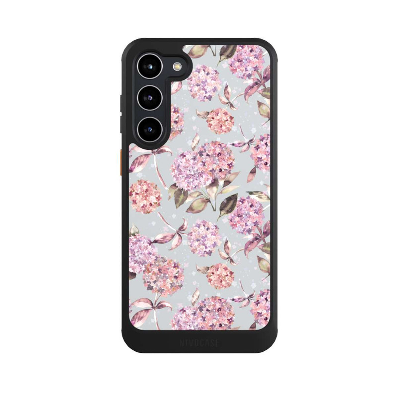 Galaxy S23 + NIVOcore Pastel Magic Hydrangea Floral Watercolor Pink