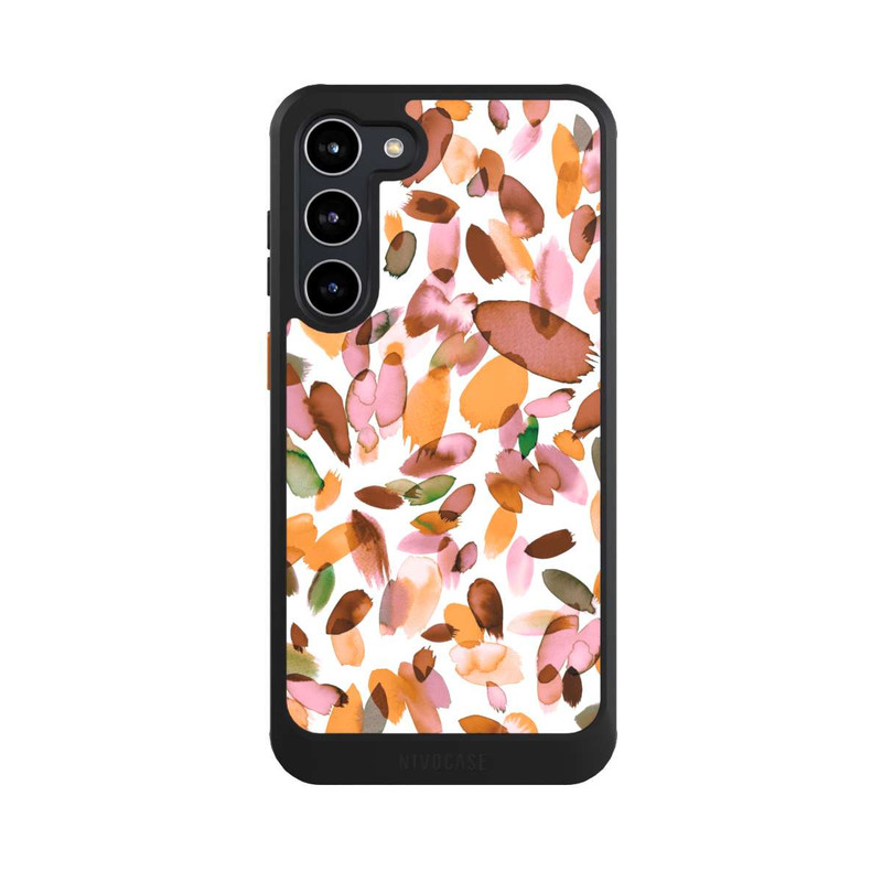 Galaxy S23 + NIVOcore Watercolor Petal Stains Orange