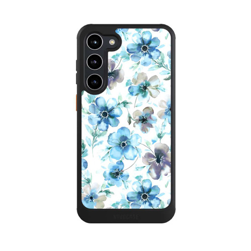 Samsung Galaxy S23+ NIVOcore Blaues Blumenmuster Trendy