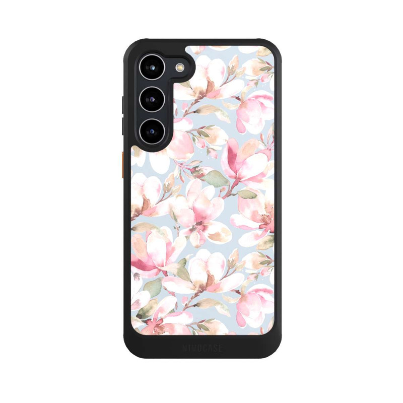 Galaxy S23 + NIVOcore Fleurs de magnolia rose pastel