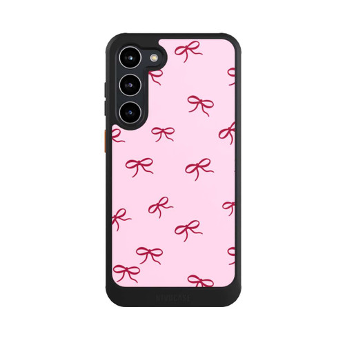 Samsung Galaxy S23+ NIVOcore Schleifen Muster Rot Pink