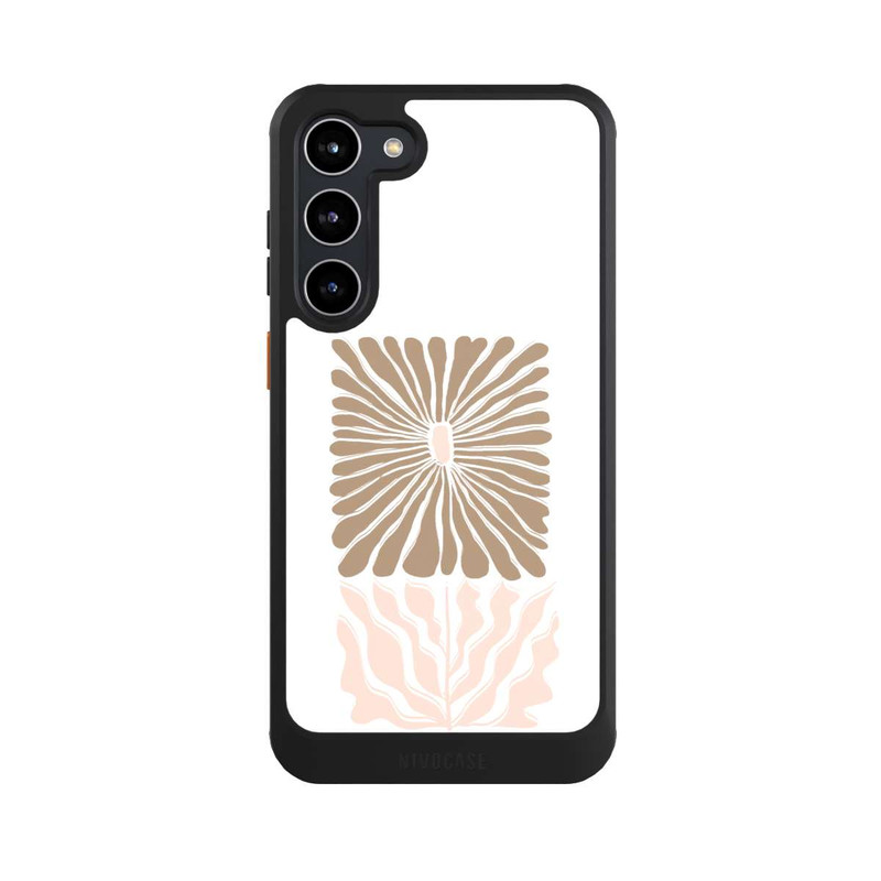 Galaxy S23 + NIVOcore Eckige Blume Hellbraun