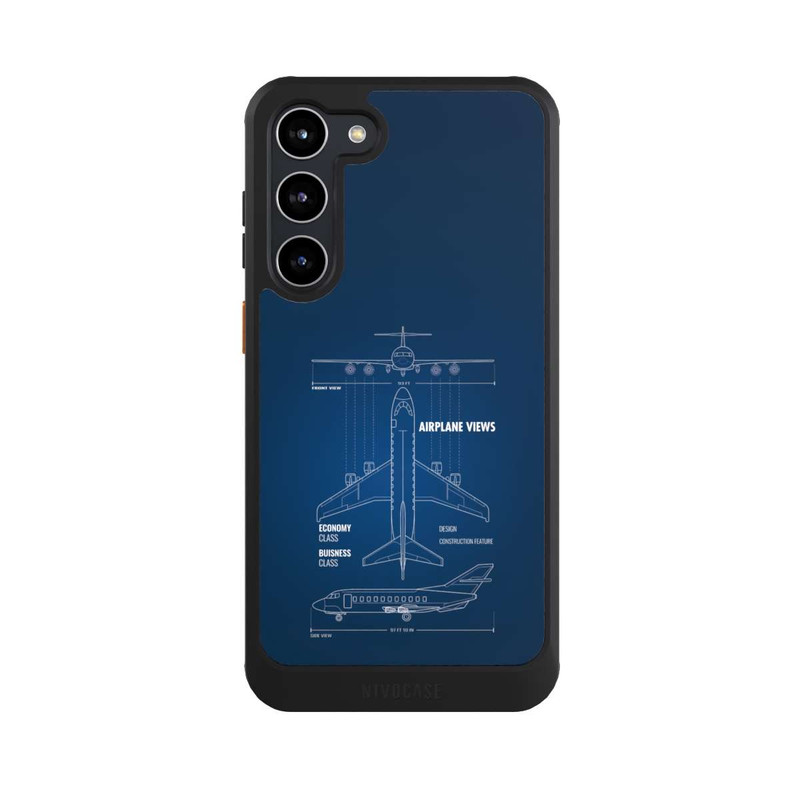 Galaxy S23 + NIVOcore Flugzeug-Wireframe