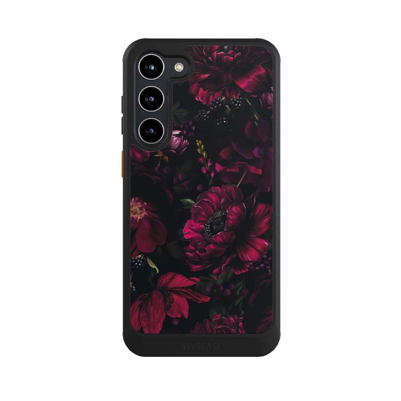 Galaxy S23 + NIVOcore Dunkle Rote Blumen Liebe