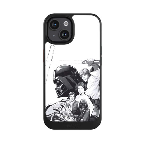 Apple iPhone 15 NIVOcore StarWars Charaktere - Schwarz-Weiß