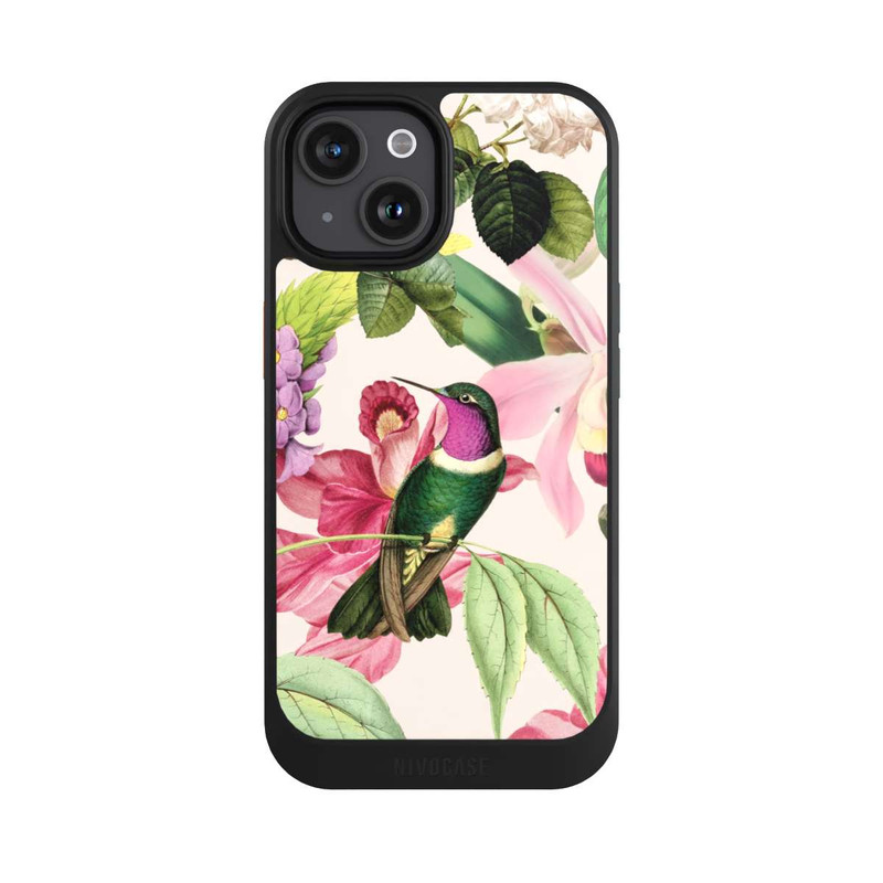 iPhone 15 NIVOcore Kolibris und Rosen Muster