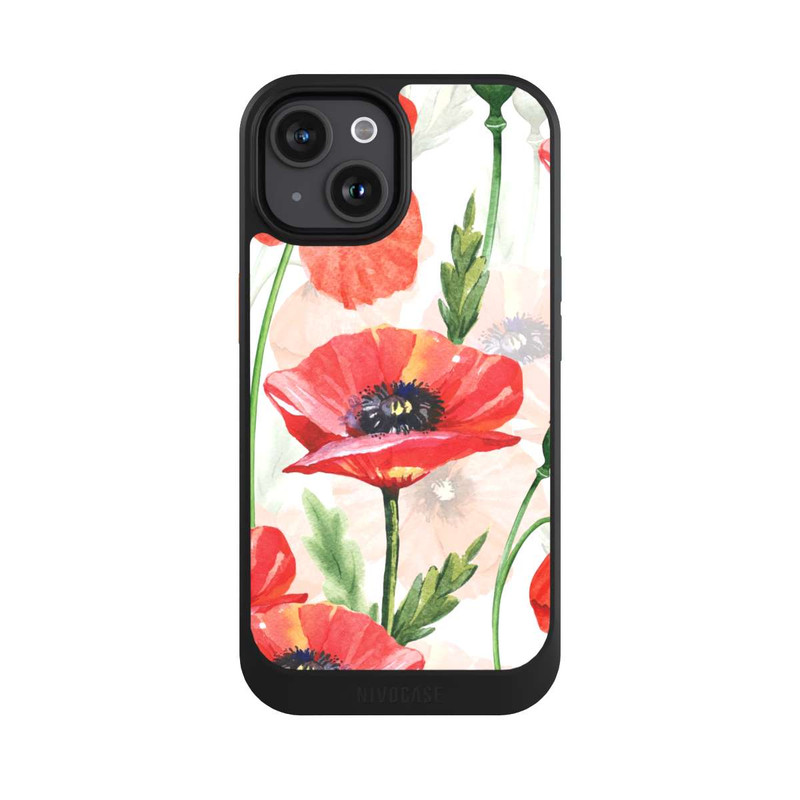 iPhone 15 NIVOcore Coquelicots aquarelle