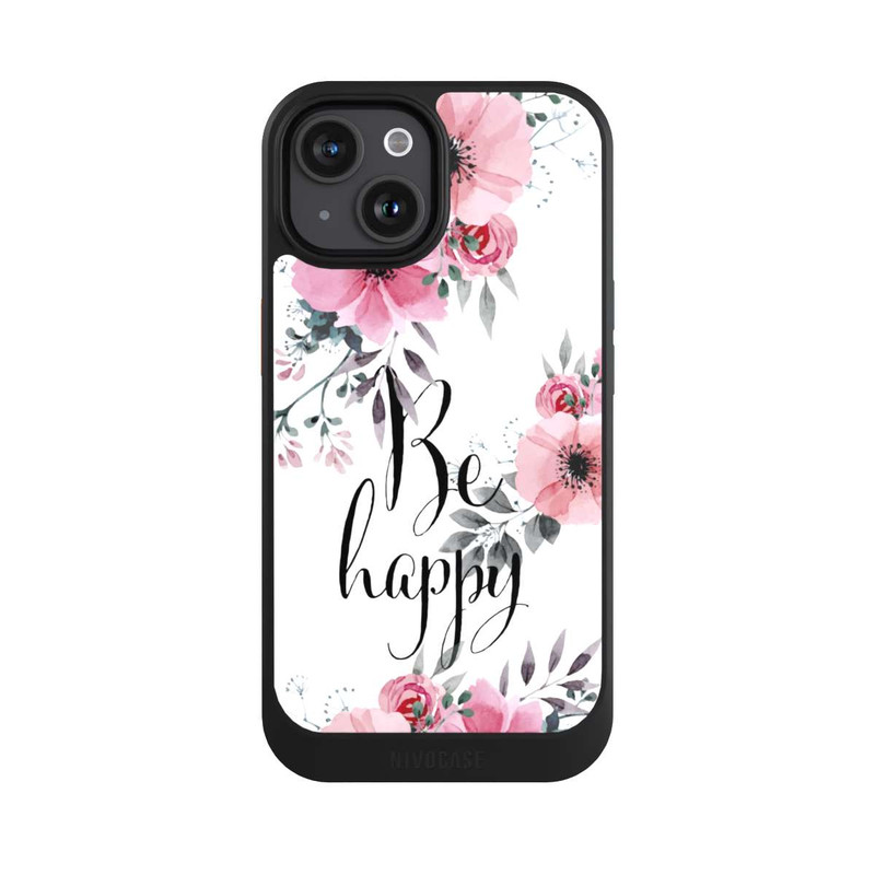 iPhone 15 NIVOcore Be Happy Blumen